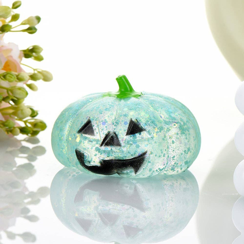 Glitter Pumpkin Halloween TPR Squishy Toy