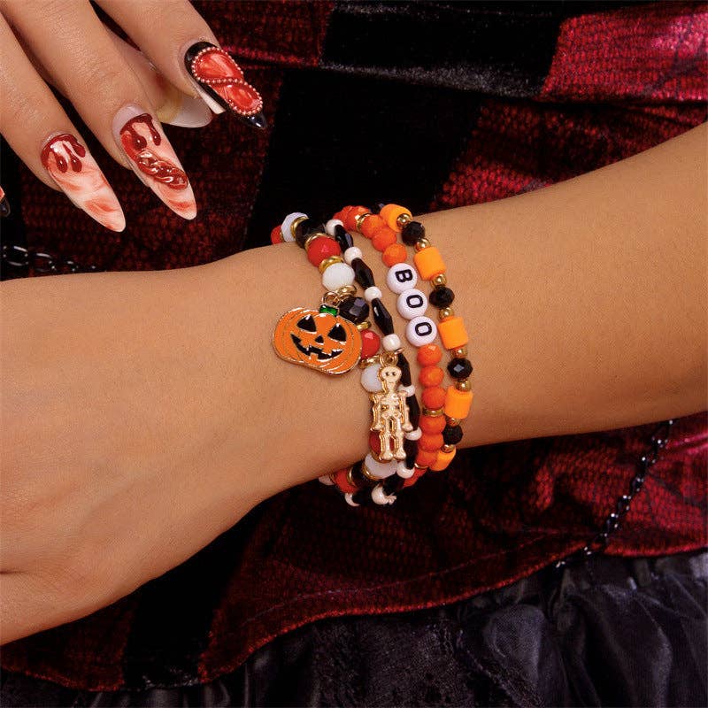 Halloween Skull Pumpkin Ghost Jewelry Set