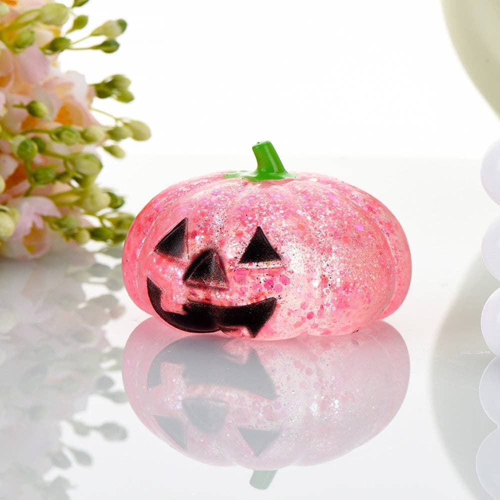 Glitter Pumpkin Halloween TPR Squishy Toy