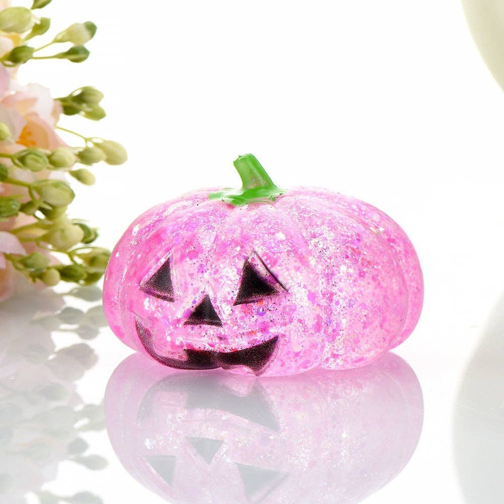 Glitter Pumpkin Halloween TPR Squishy Toy