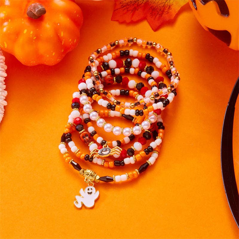 Halloween Skull Pumpkin Ghost Jewelry Set