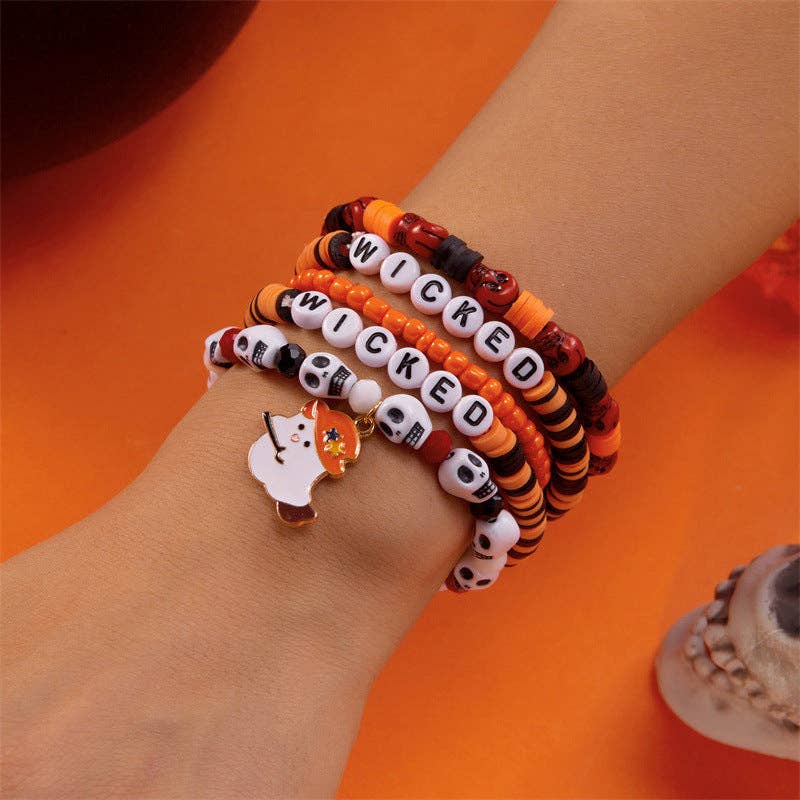 Halloween Skull Pumpkin Ghost Jewelry Set