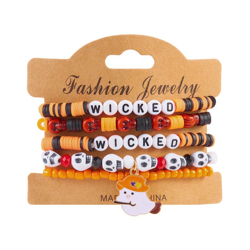 Halloween Skull Pumpkin Ghost Jewelry Set