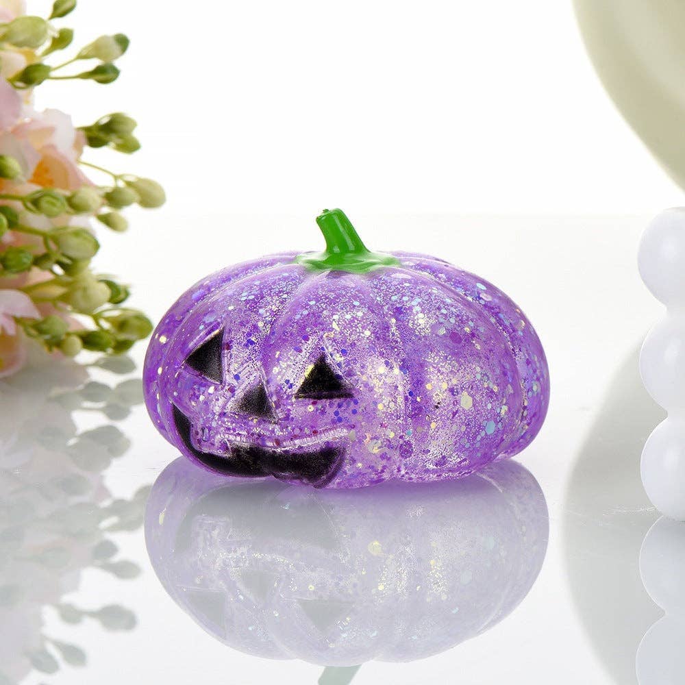 Glitter Pumpkin Halloween TPR Squishy Toy