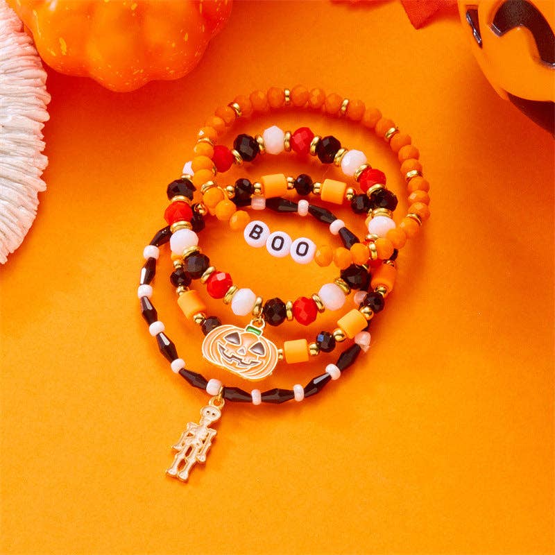 Halloween Skull Pumpkin Ghost Jewelry Set