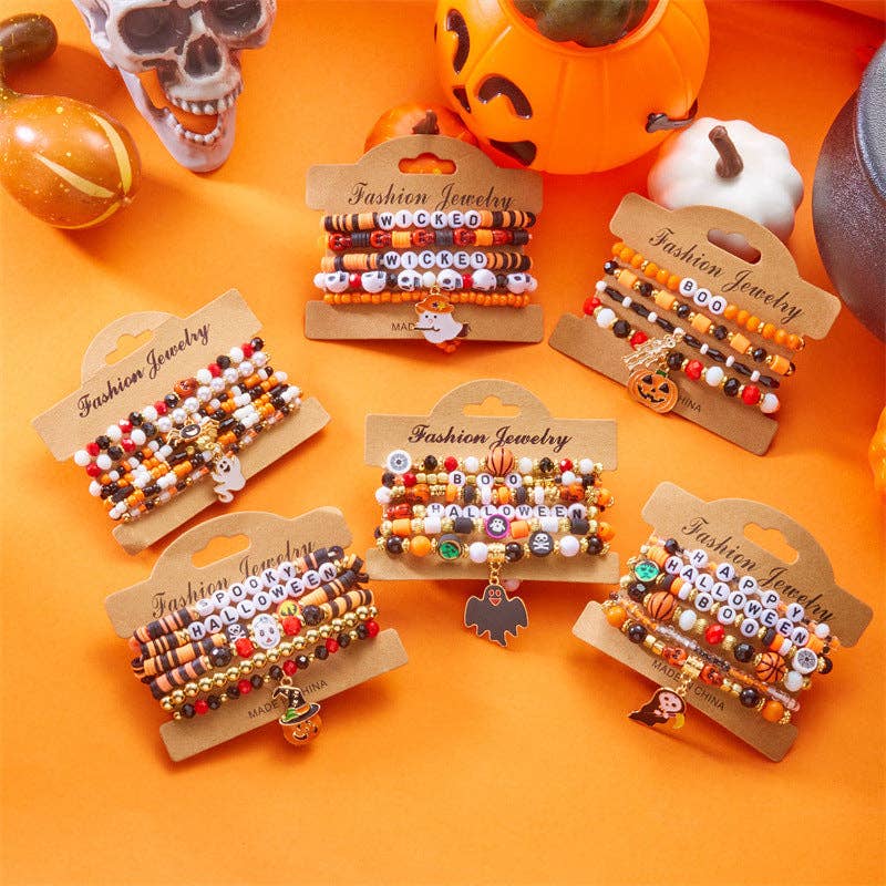 Halloween Skull Pumpkin Ghost Jewelry Set