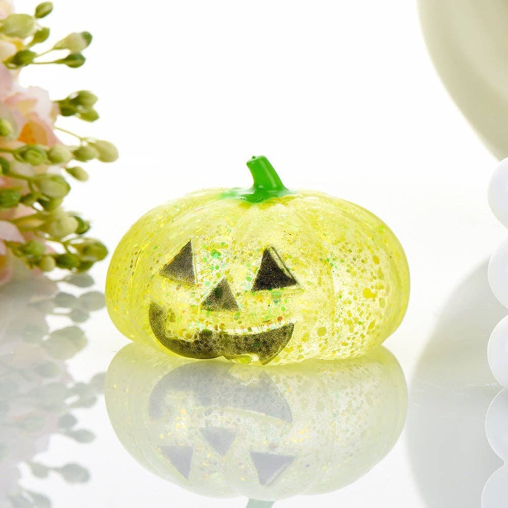 Glitter Pumpkin Halloween TPR Squishy Toy