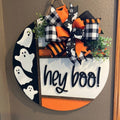 Halloween Ghost BOO Wooden Hanging Door Sign