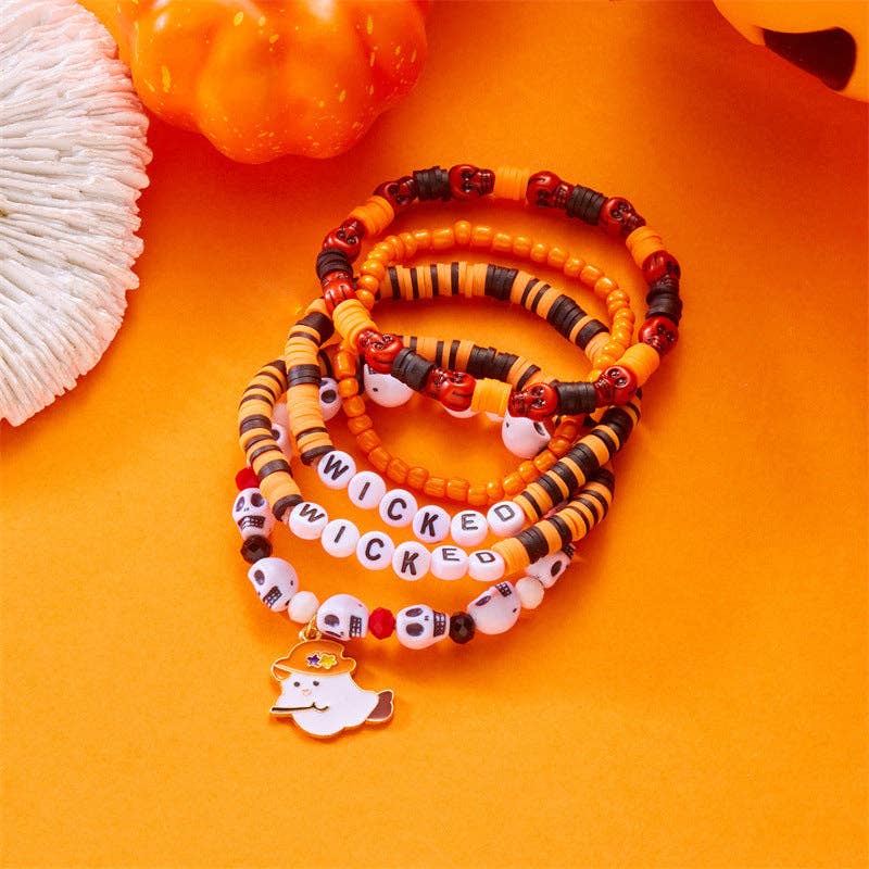 Halloween Skull Pumpkin Ghost Jewelry Set